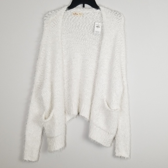 hollister white cardigan